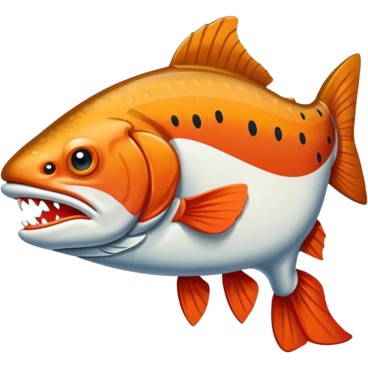 Cutthroat trout hockey logo emoji