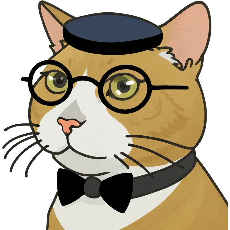 Cat with monocle  emoji