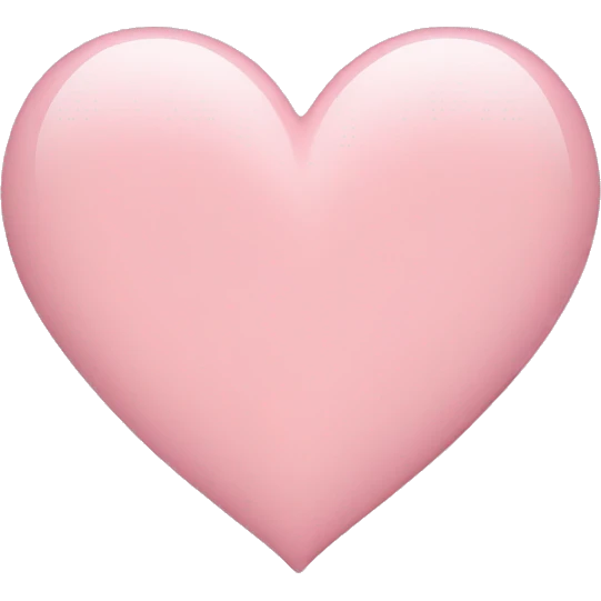 light pink plain heart emoji