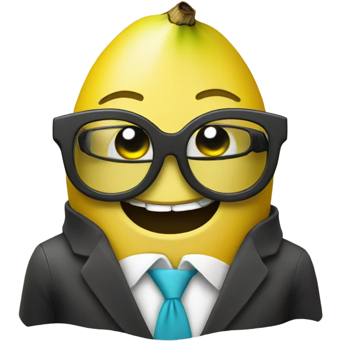 banana wearing money glasses emoji