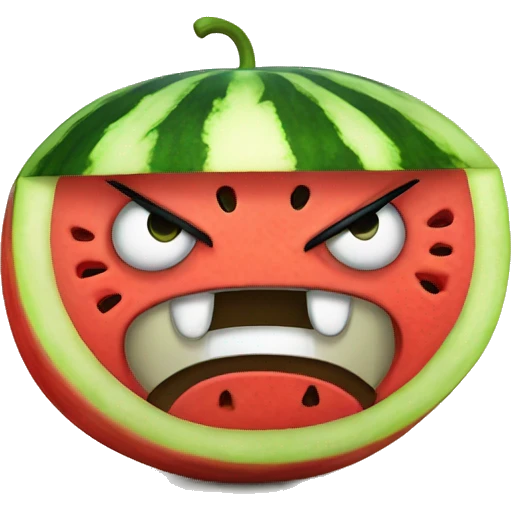 Angry watermelon  emoji