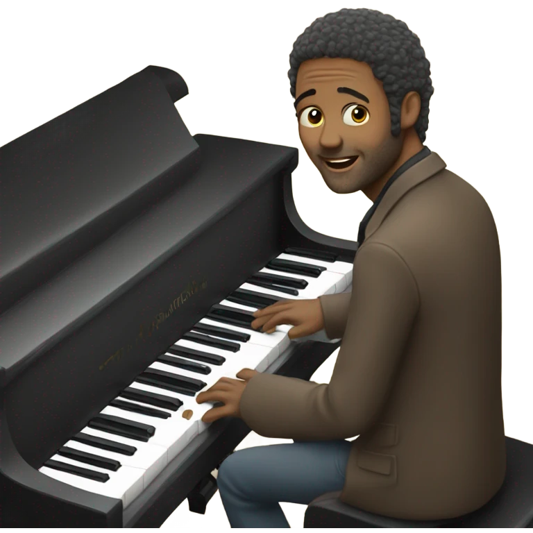 Man play piano  emoji