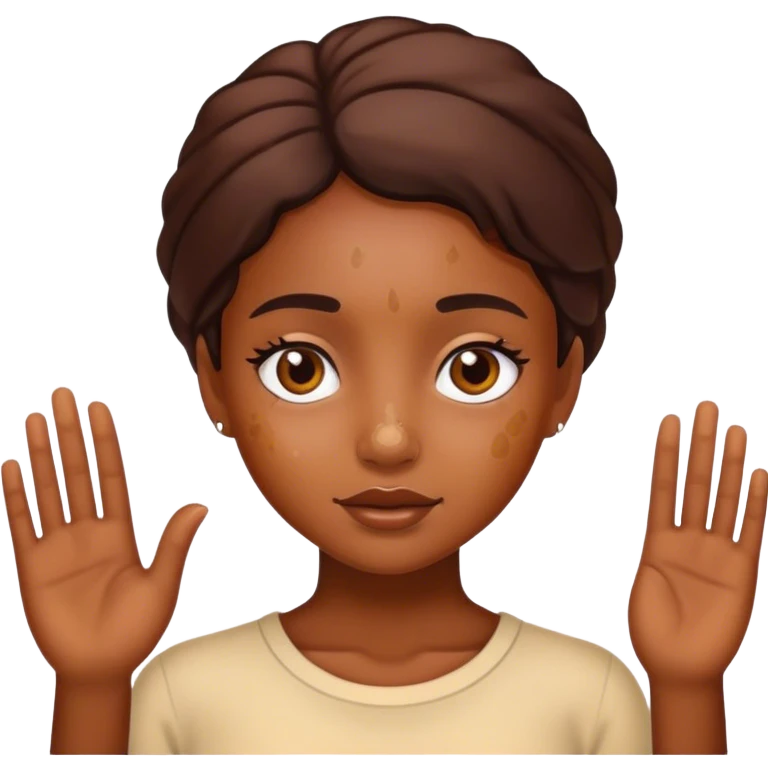 girl with hyperpigmentation  emoji