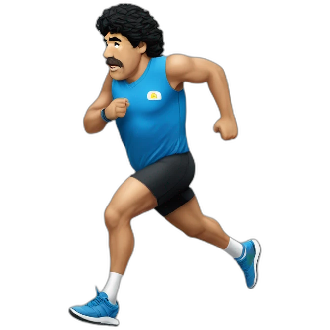 diego maradona jogging emoji