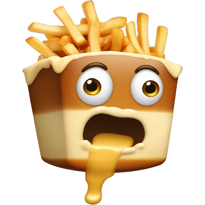 Poutine qui mange de la poutine emoji
