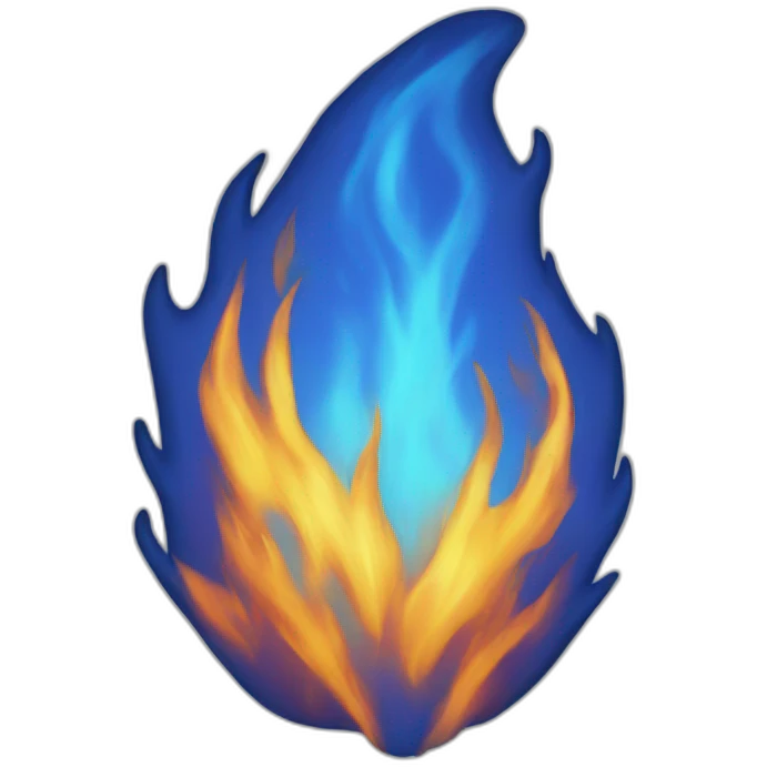 Blue fire emoji