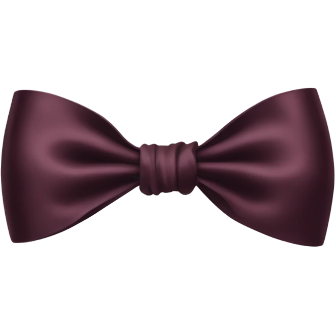 dark burgundy silk bow emoji