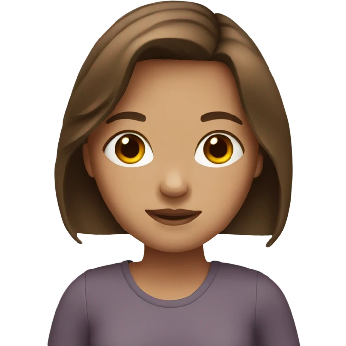 Girl with brown hair emoji