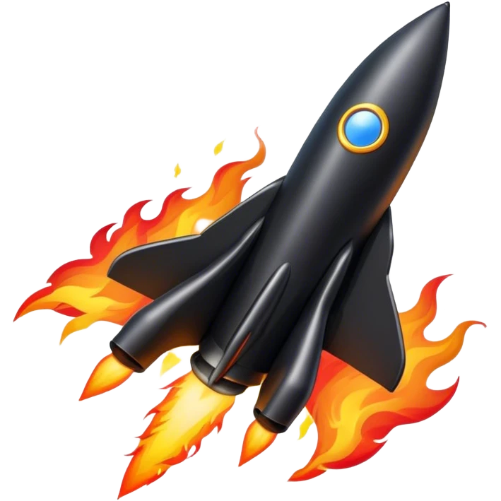 jesus driving fine black rocket with fire color france emoji