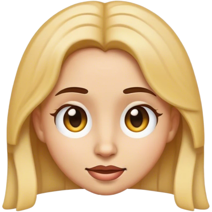 Emoji with a big nose and girl style hair emoji