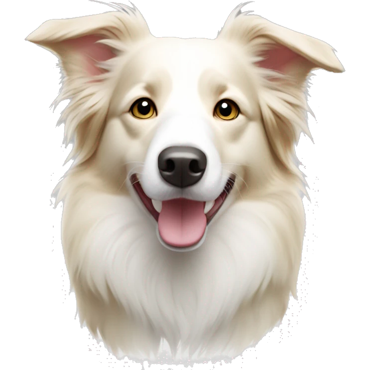 white blond border collie australian emoji