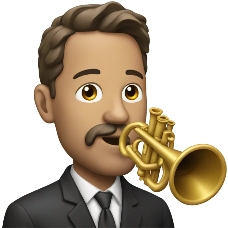 A bugle of a man emoji