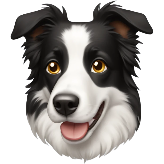 Persona con un border collie emoji