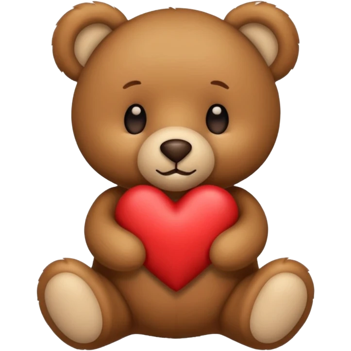 teddy bear with heart emoji