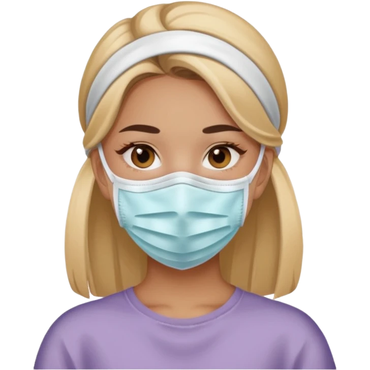 Girl with face mask  emoji