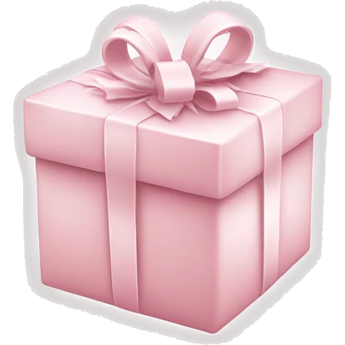 Light pink Christmas gifts under a white Christmas tree  emoji