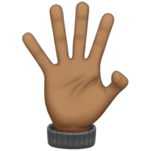 rapper double hand sign emoji