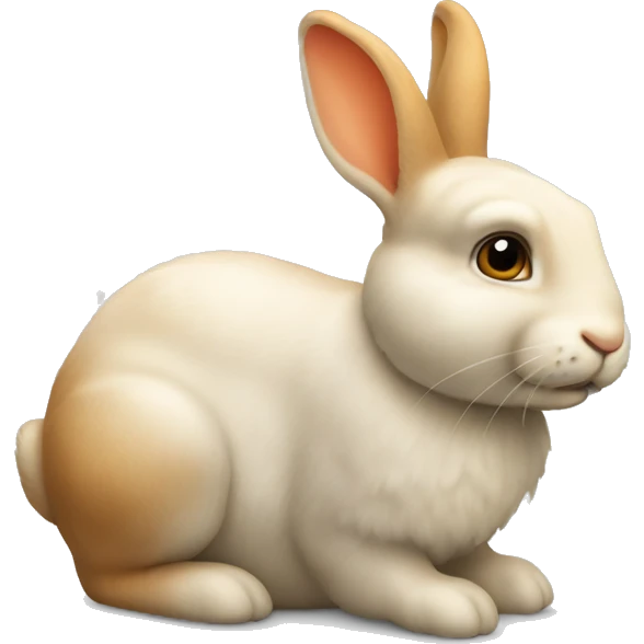 kleiner Hase, der eine Karotte frisst emoji