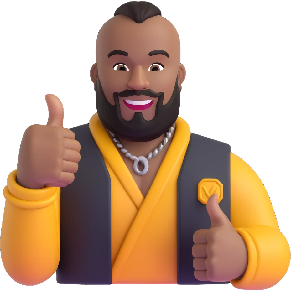 Mr. T giving a thumbs up emoji