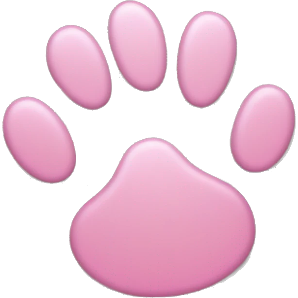 pink cat paw print emoji