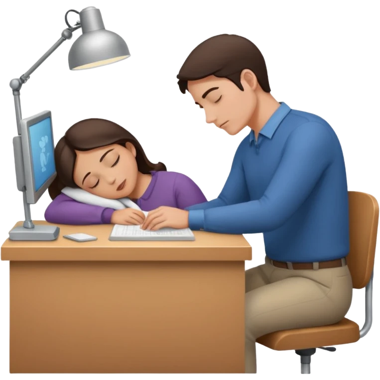 Working while wife is sleeping emoji