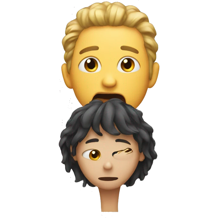 Pulling hair behind ear  emoji
