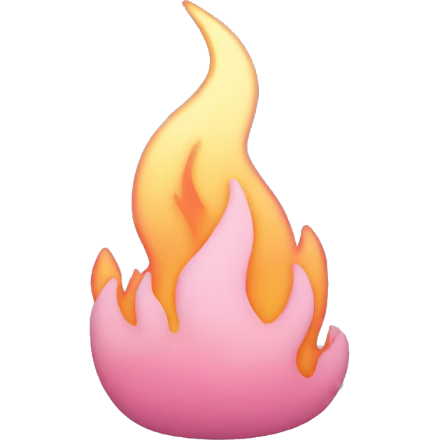 pastel pink fire emoji