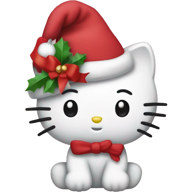 Christmas hello kitty emoji
