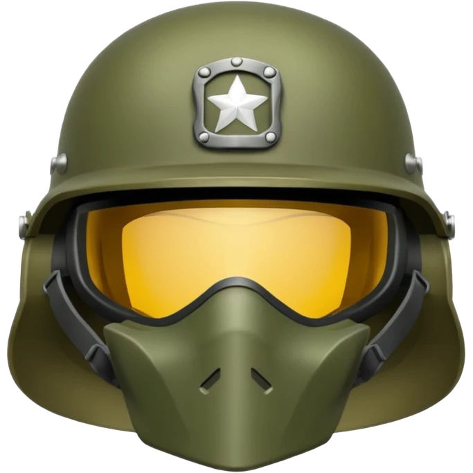 military helmet front view emoji