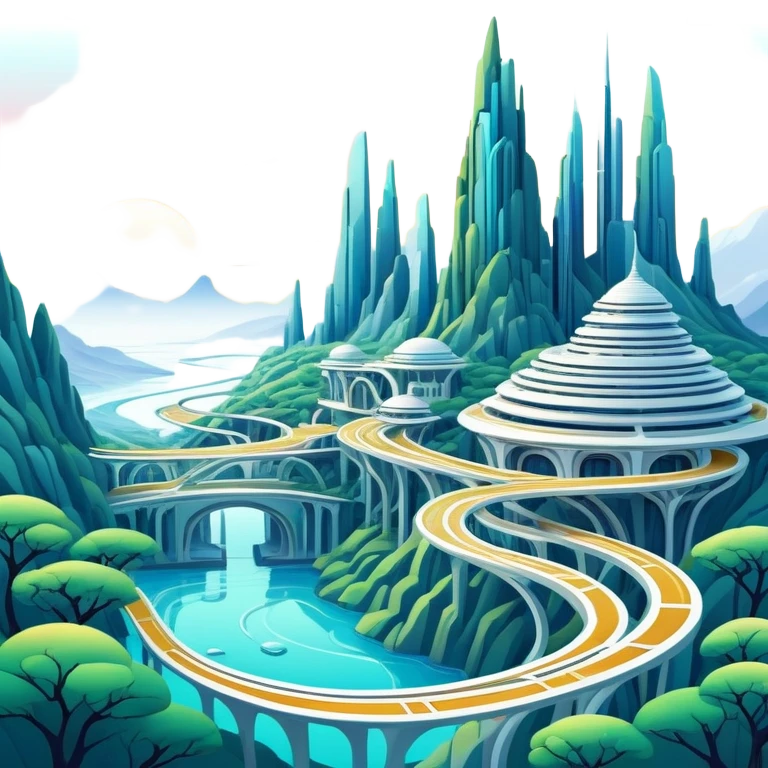 Futuristic aesthetic full scenic SCENERY emoji
