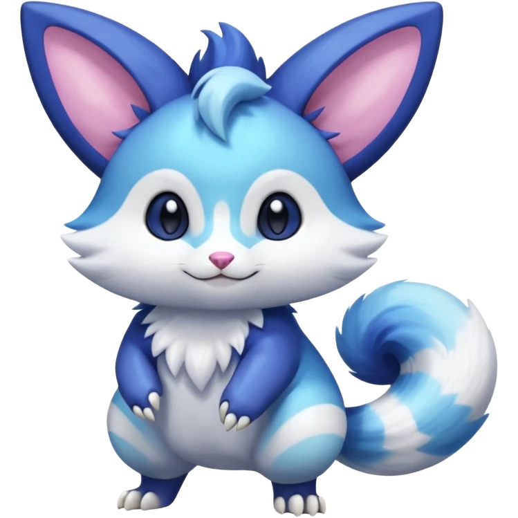 Shiny Exotic Colorful Pastel-Nebula-Gradients Furret-Meowstic-Zangoose-Hybrid (Full body) emoji