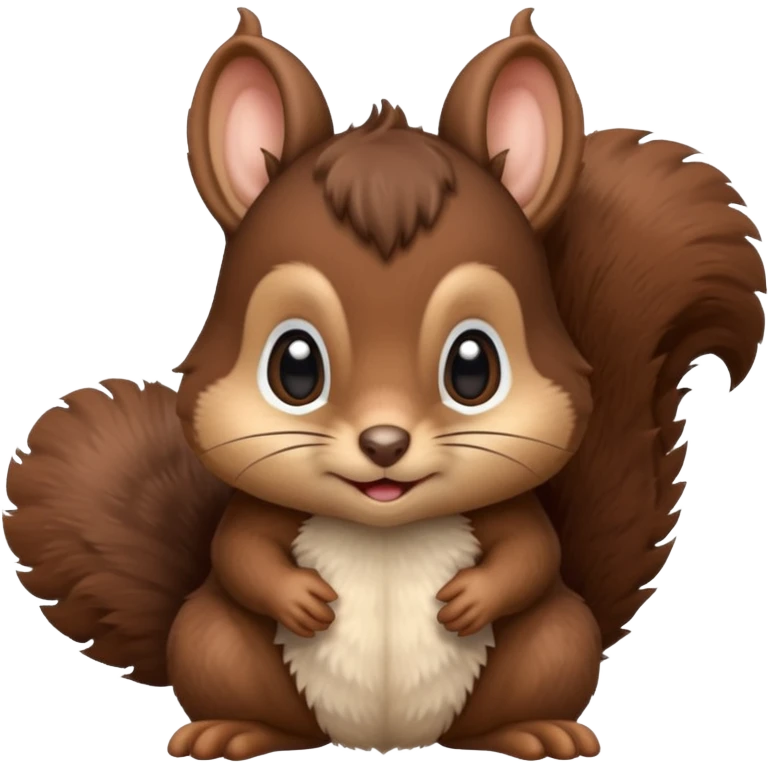 baby dark brown squirrel emoji