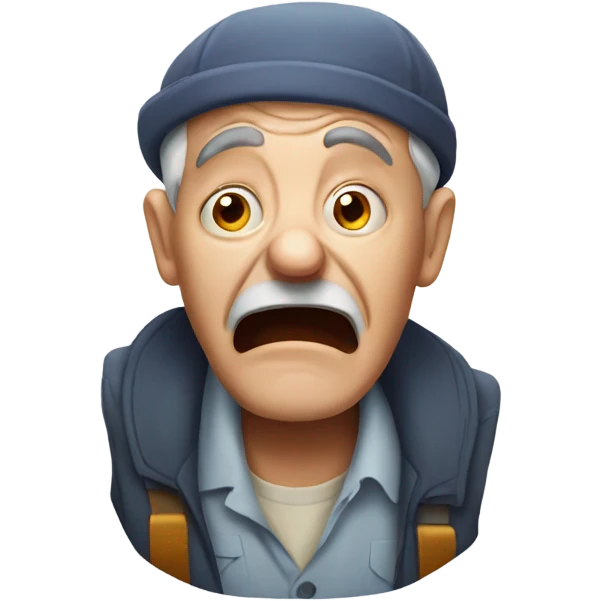 Shocked old man emoji