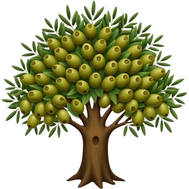 Árbol de aceitunas con ramas de olivo emoji