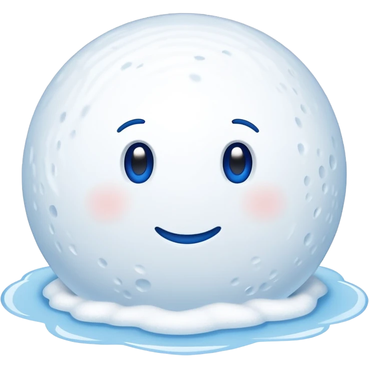 Snowball with blue outline , with the word book inside emoji