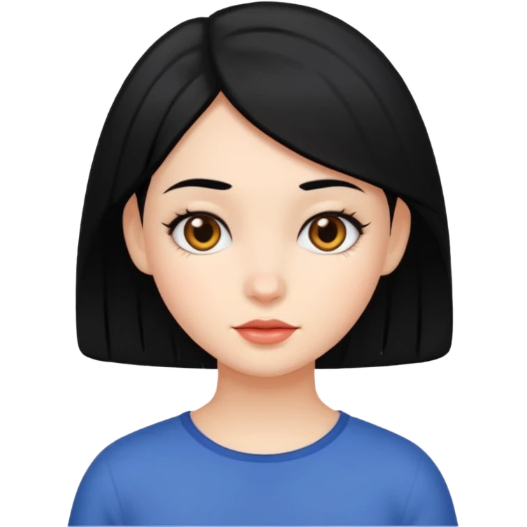 Girl with black hair sucking dick  emoji