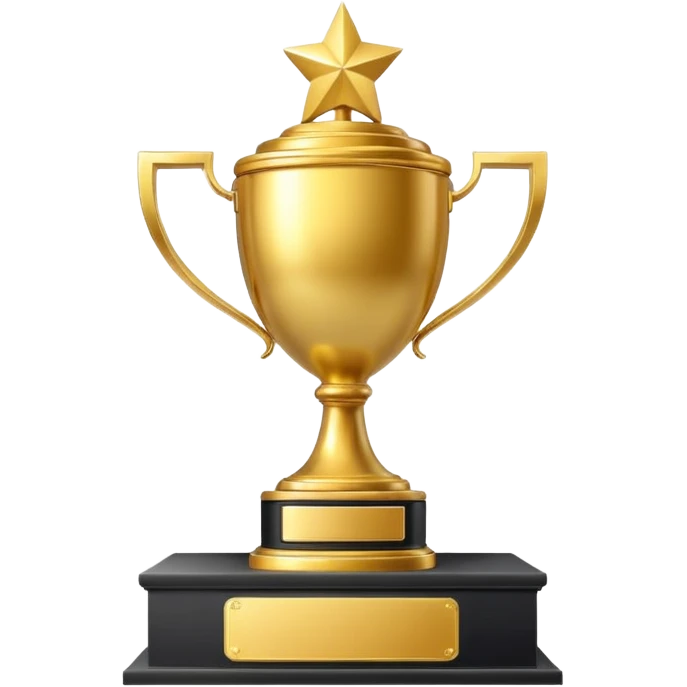 trophy on a winners podium emoji
