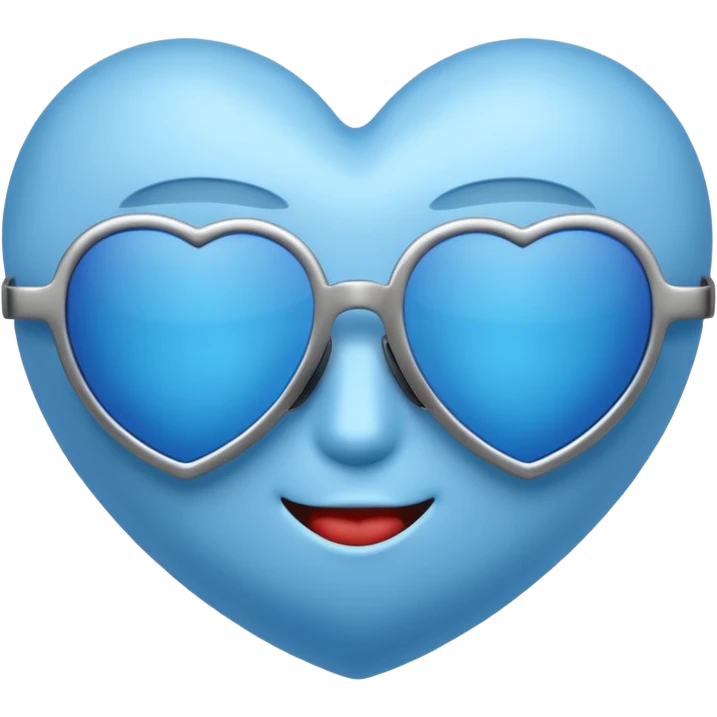 blue heart with sunglasses emoji