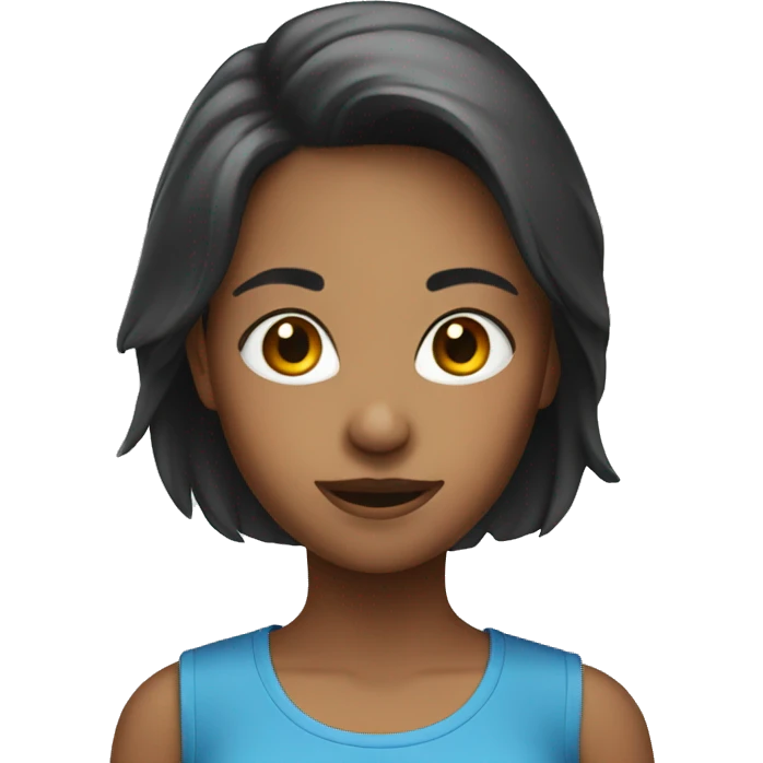 Girl with blue shirt emoji
