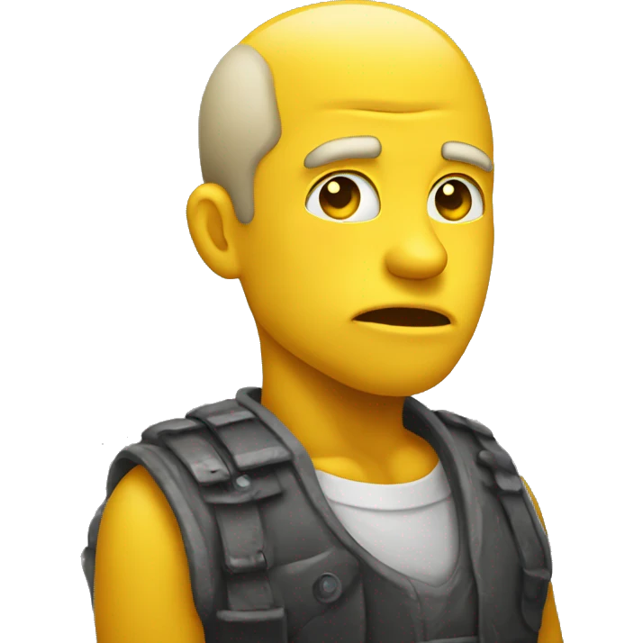 Yellow face raising shoulder like IDK emoji