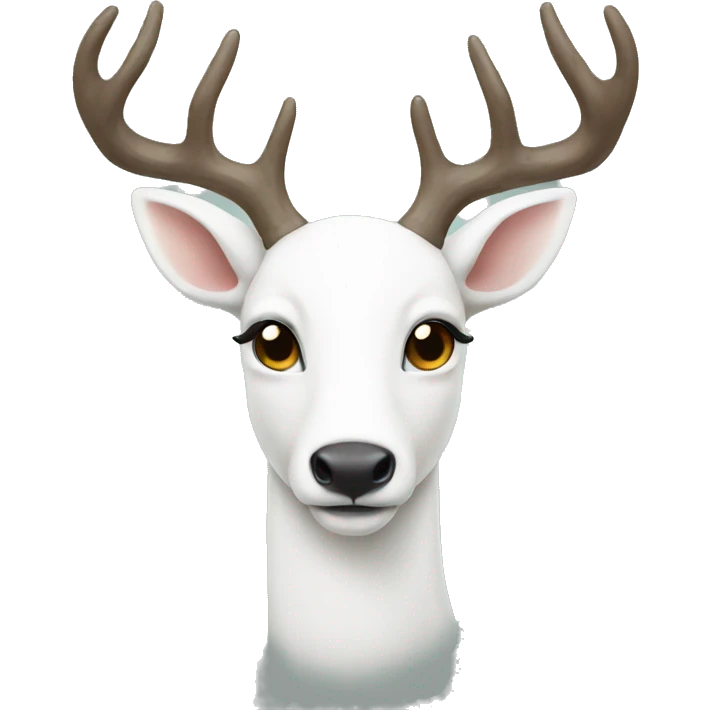 White deer  emoji