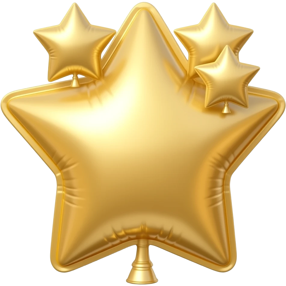 GOLD STARS ON BALLOON emoji