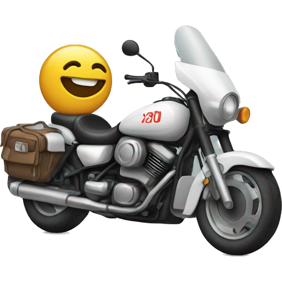 Motorcycle laying down emoji