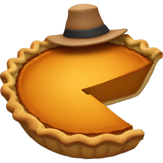 Pumpkin pie wearing a hat  emoji