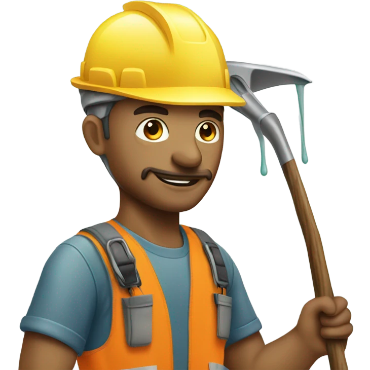 Tree surgeon working in the rain  emoji