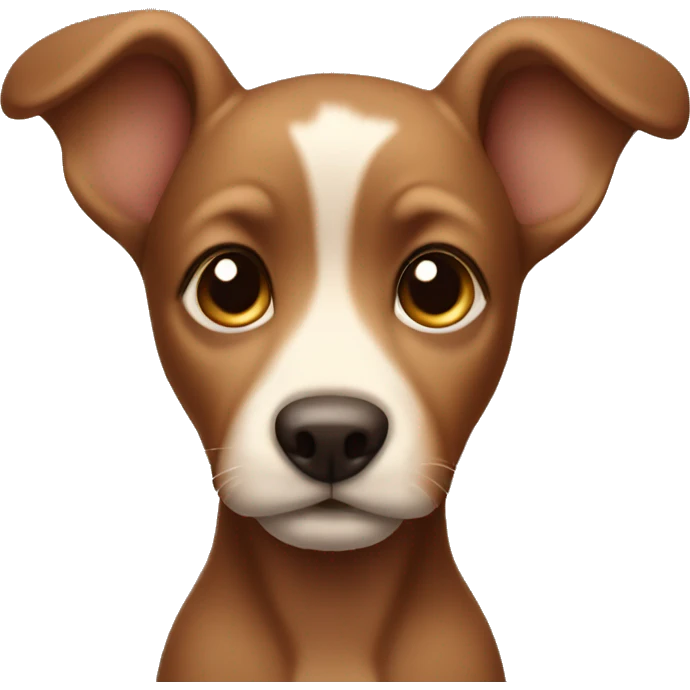 Brown puppy with beige ears emoji