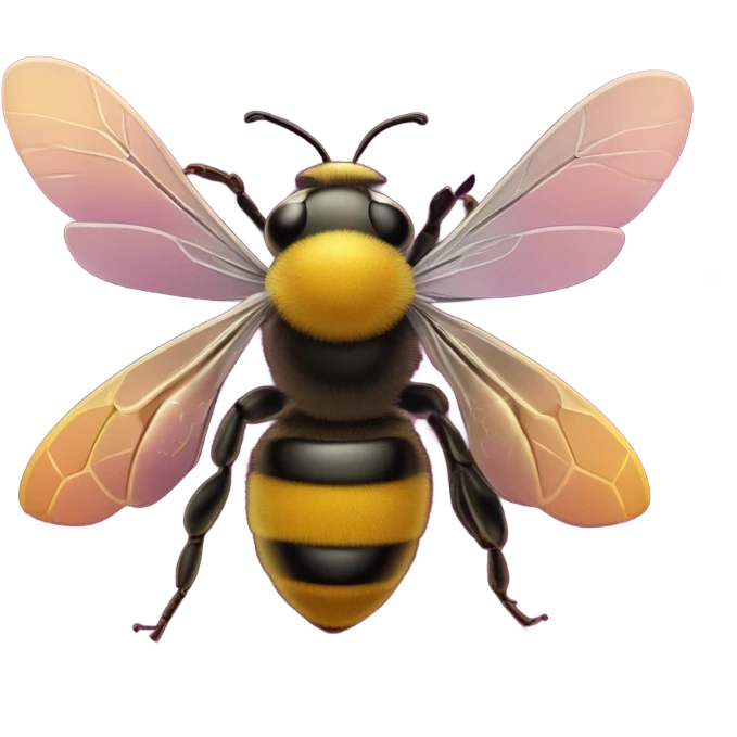 Bee eating a flower emoji