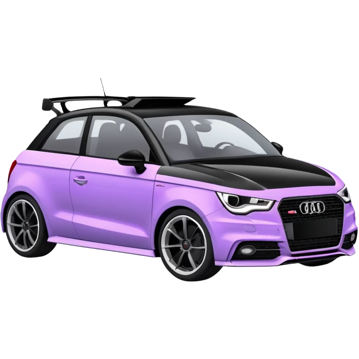 Lavander Audi a1 Black roof and mirror emoji