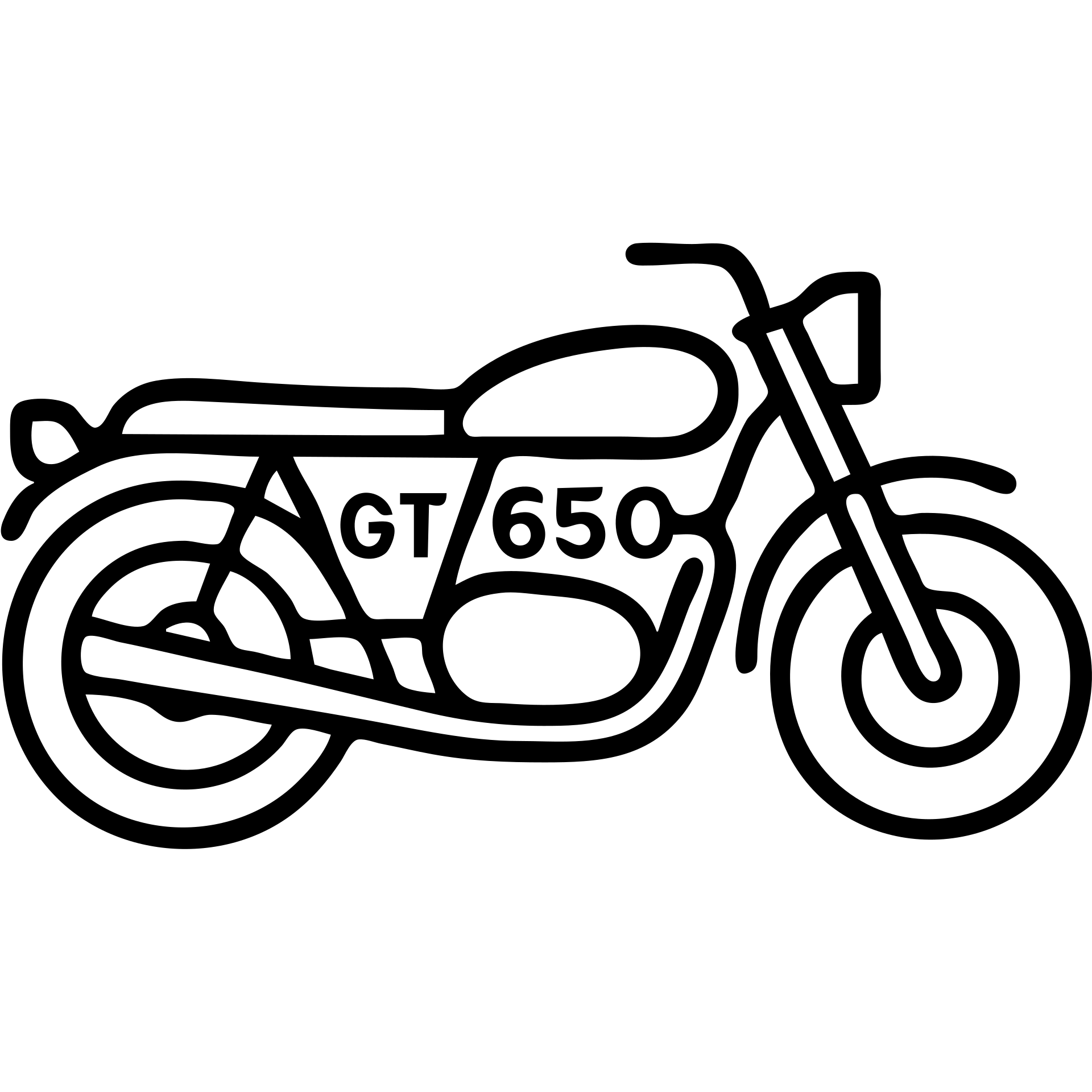 GT 650 motorcycle simple outline icon emoji