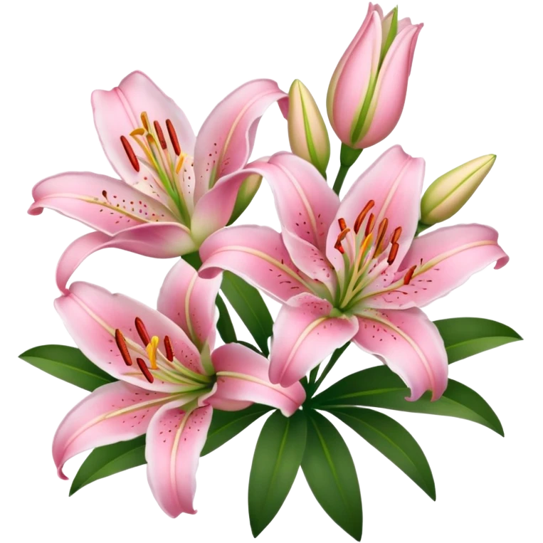 pink lilies emoji